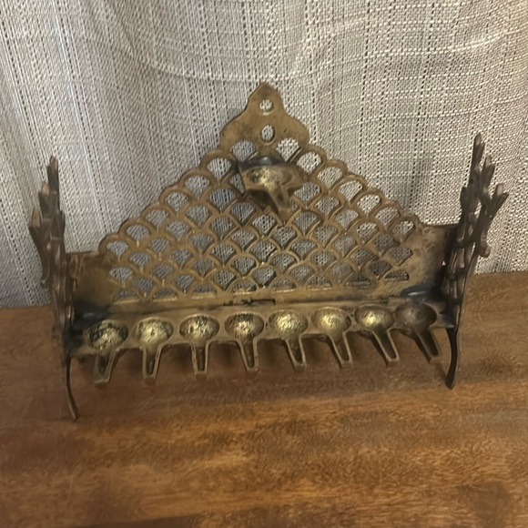 Vintage 1800’s Judaica oil lamp menorah - Picture 1 of 3